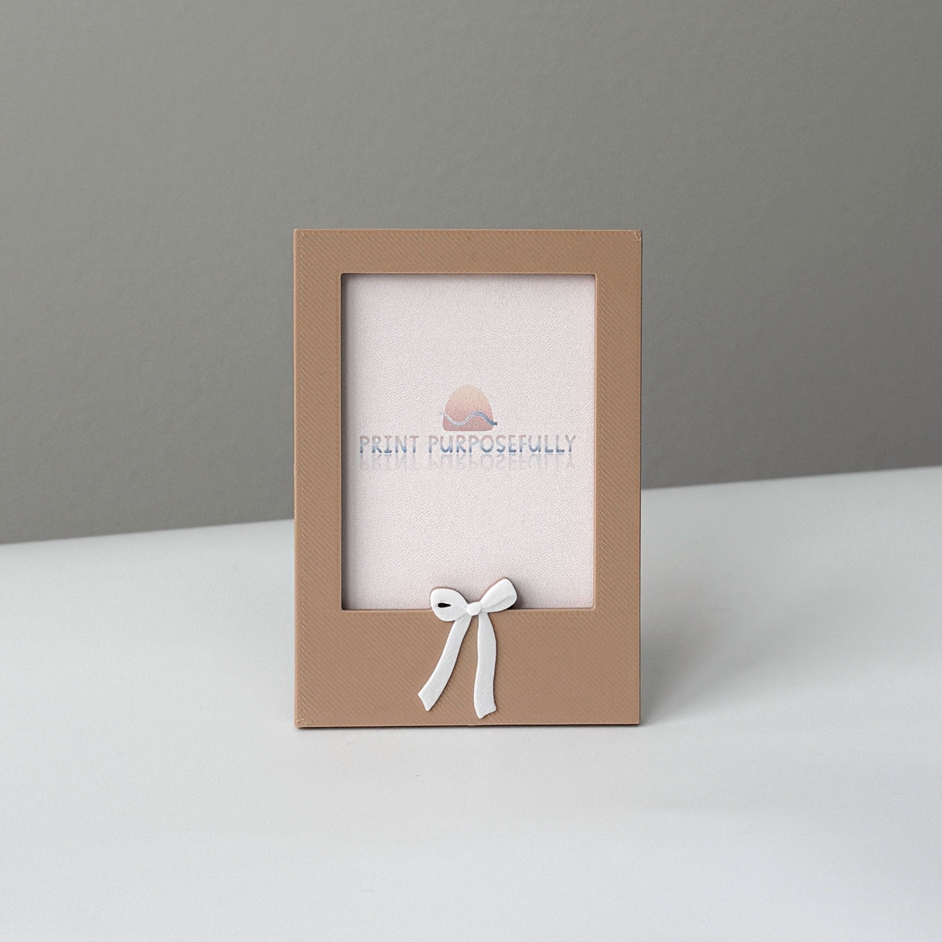 White Bow Frame Magnet