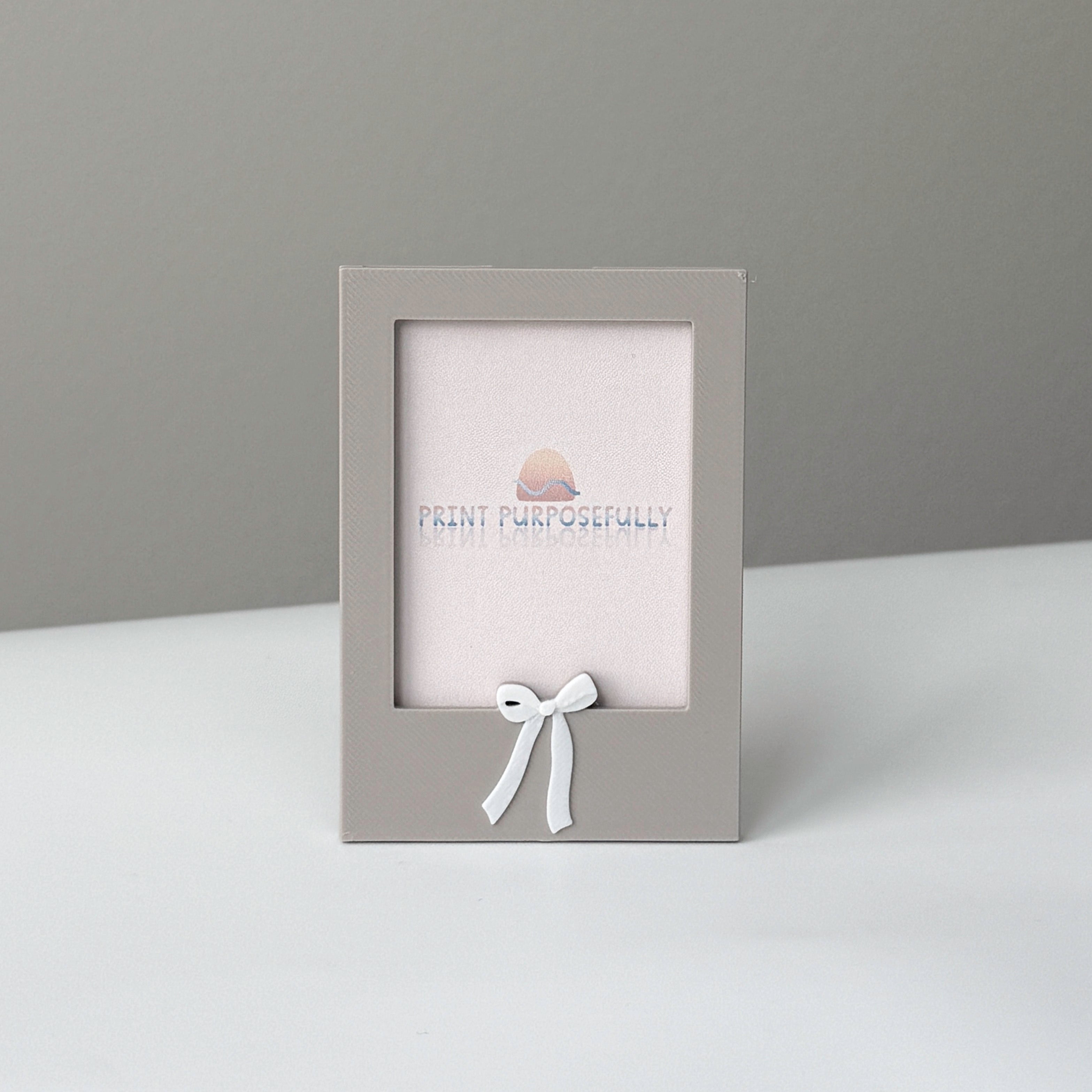 White Bow Frame Magnet