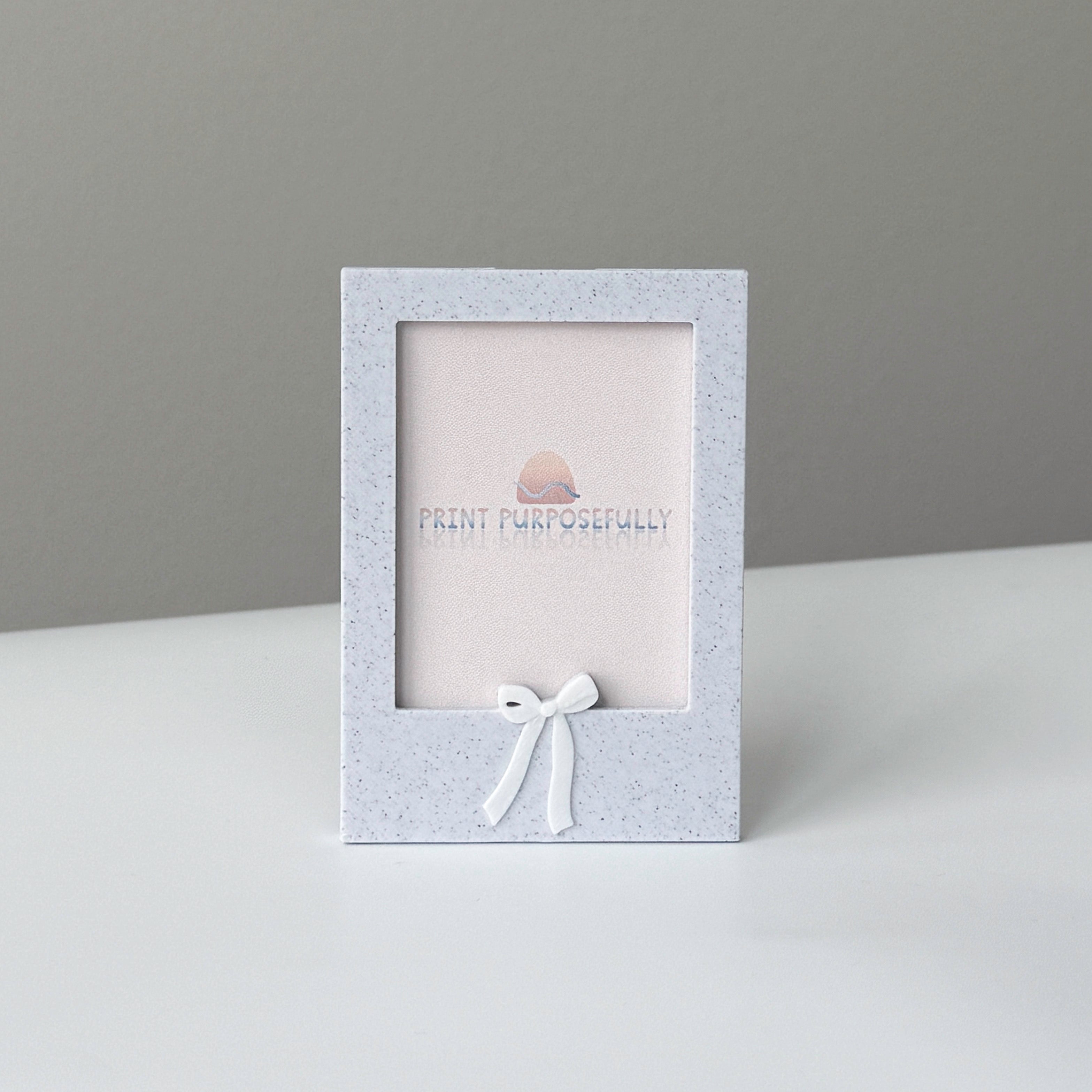 White Bow Frame Magnet