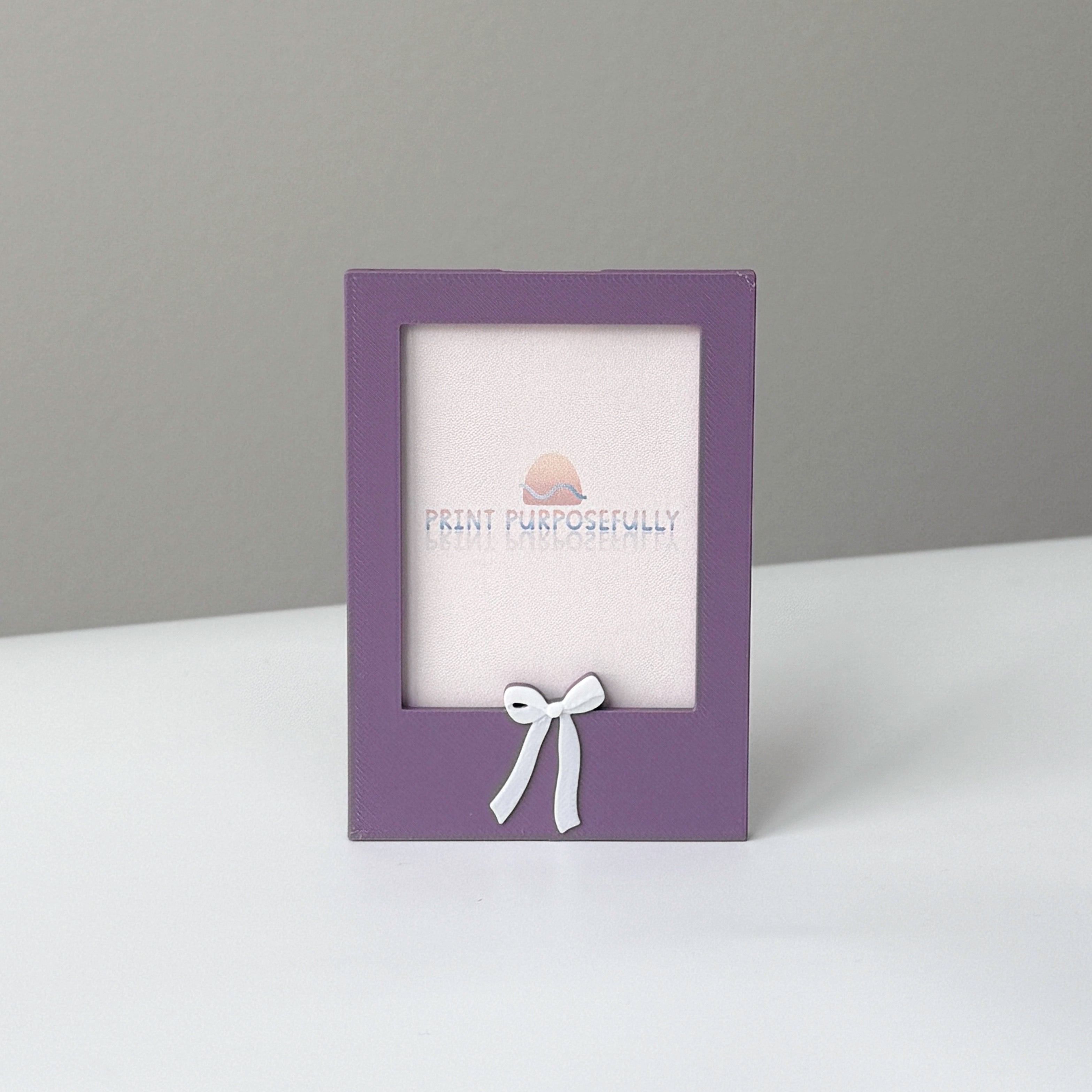 White Bow Frame Magnet