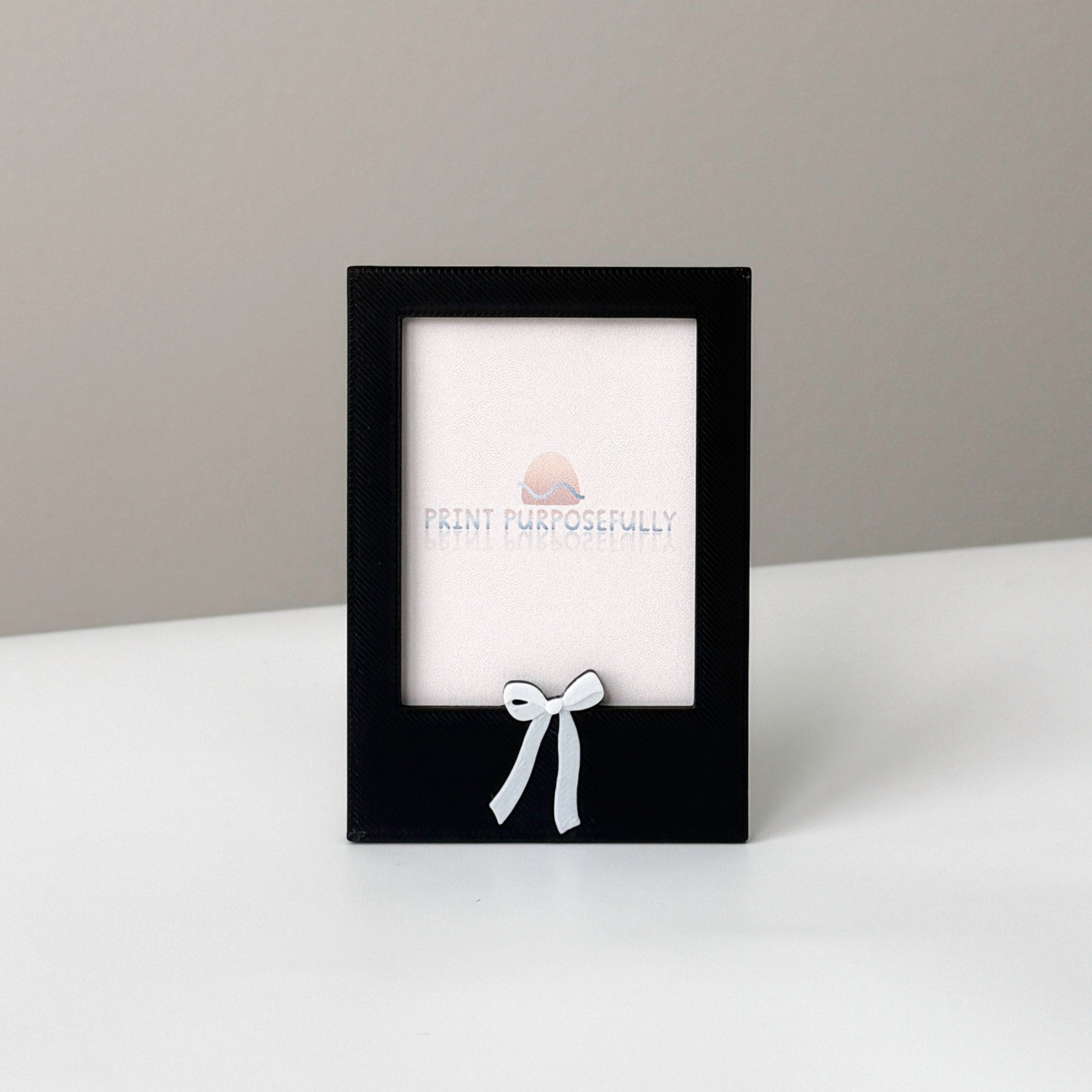 White Bow Frame Magnet