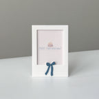 Bow Accent White Frame Magnet