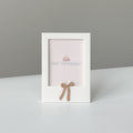 Bow Accent White Frame Magnet