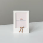 Bow Accent White Frame Magnet