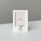 Bow Accent White Frame Magnet