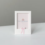 Bow Accent White Frame Magnet
