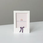 Bow Accent White Frame Magnet