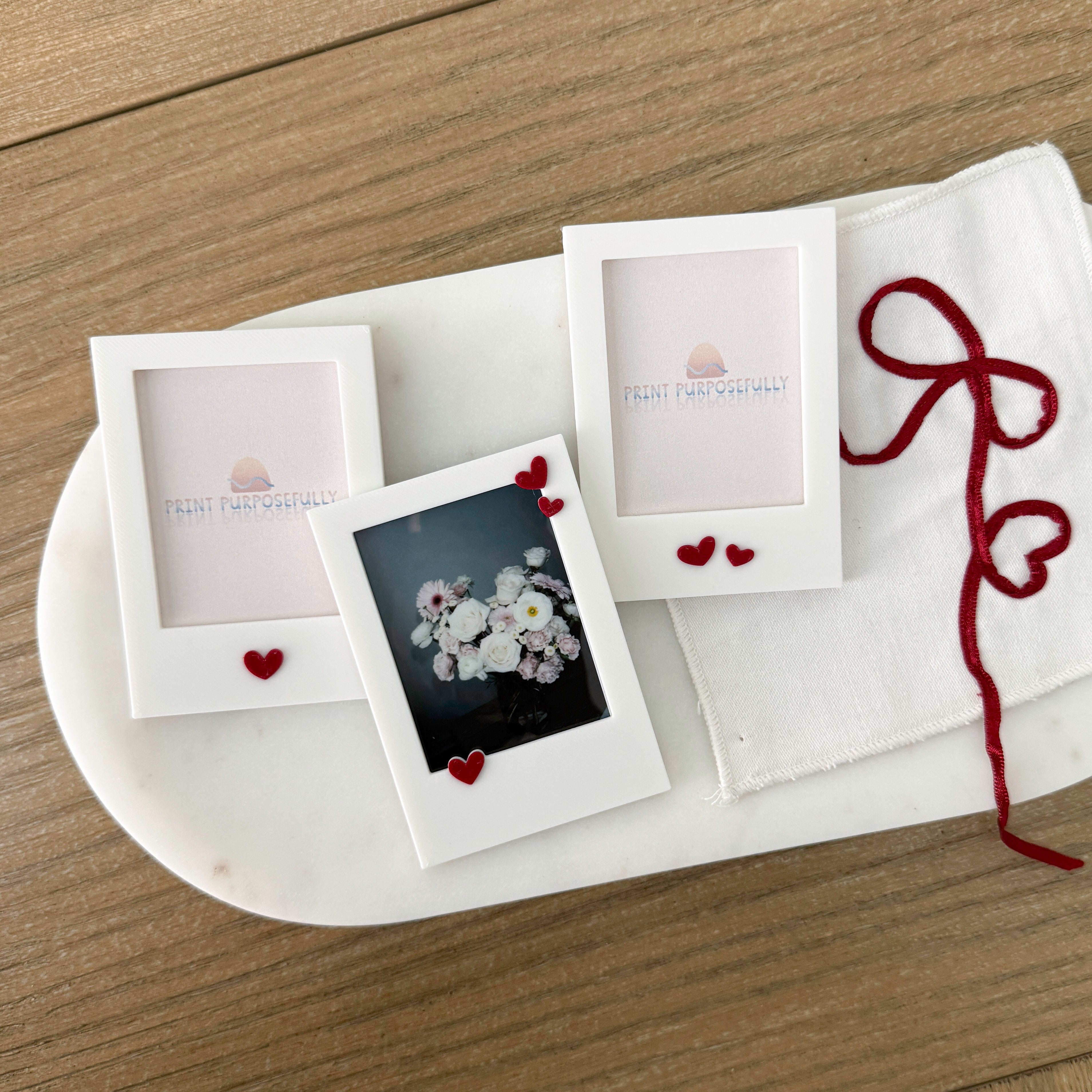 Simple Love Photo Frame Magnet Set