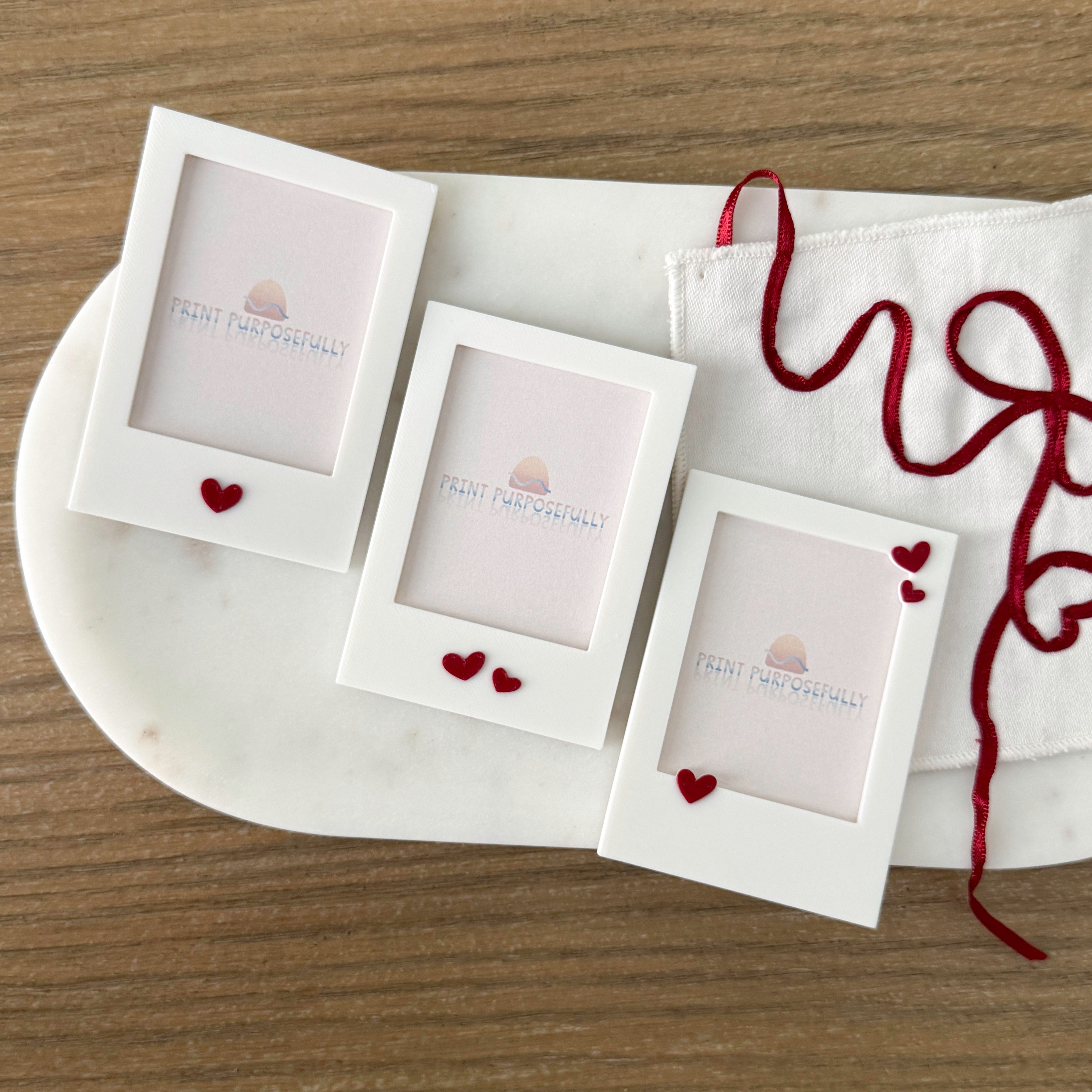 Simple Love Photo Frame Magnet Set