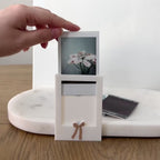 Bow Accent White Frame Magnet